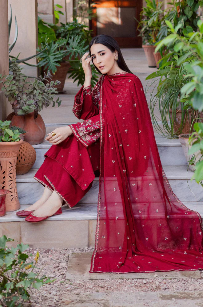 BATIK - Summer 3PC Lawn Embroidered Suit - AC0199