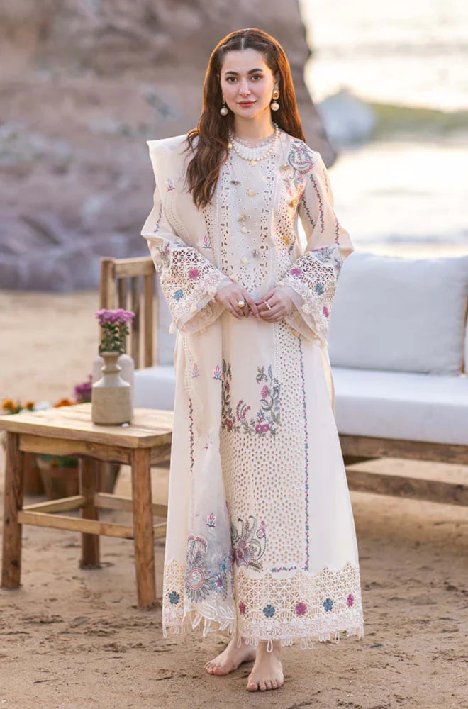 Qalamkar - Summer 3PC Lawn Emb Suit - AC084