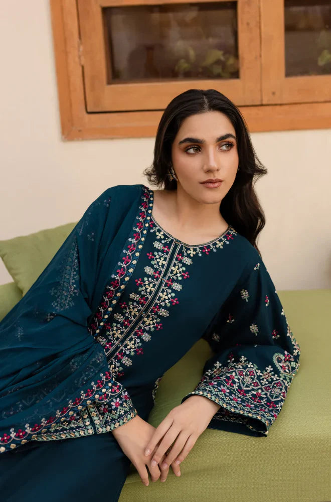 BATIK Winter 3PC Dhannak Embroidered Suite -AC0718