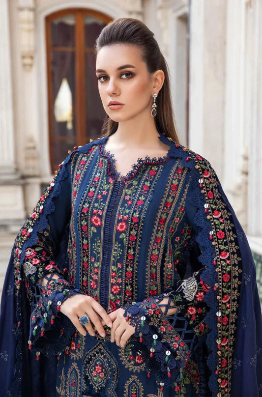 Maria.B Winter 3PC Dhanak Embroidered Suite -AC0723