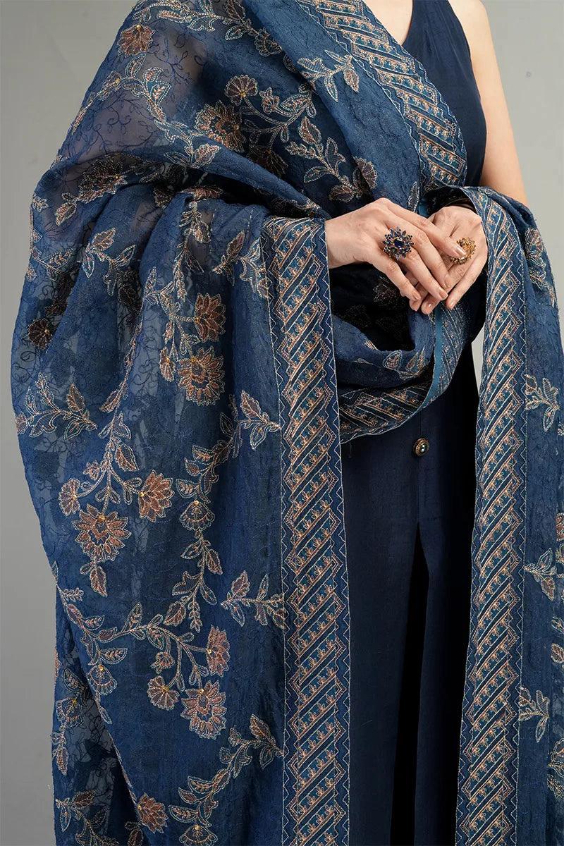 BREEZE Winter Unstitched 3pc Full Embbroidered Dhanak Suite -AC0542