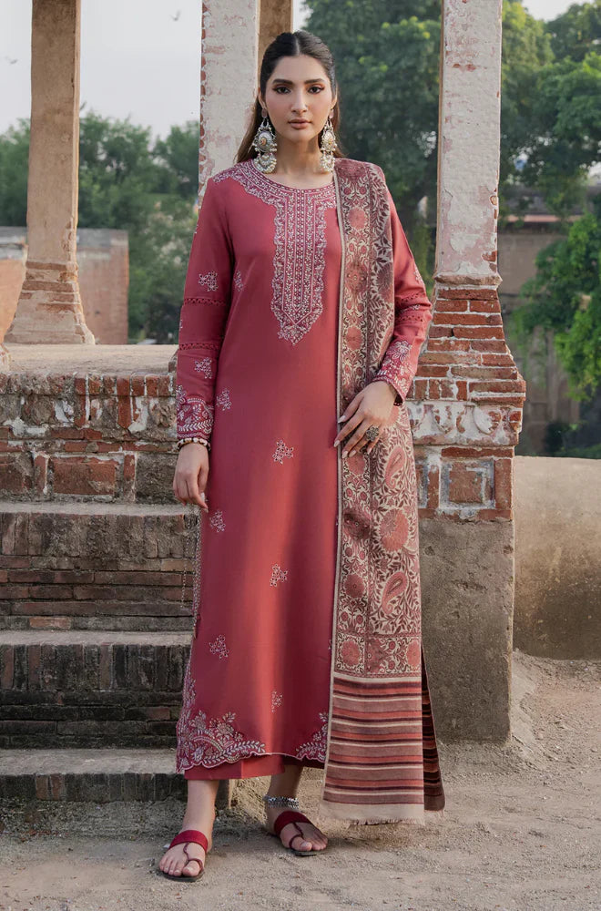 Izel  Winter 3PC Dhanak Embroidered Suit -AC0741