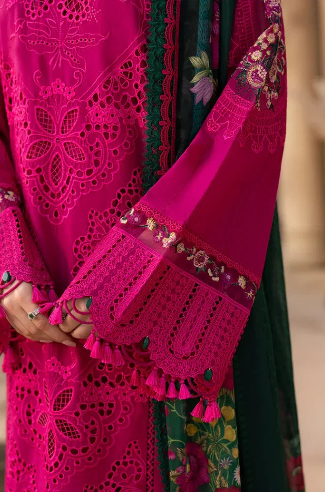 QalamKar - Summer 3PC Chikenkari Lawn Emb Suit -AC0455