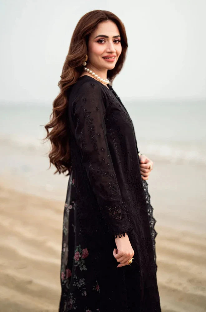 Nureh Winter 3PC Dhanak ChickenKari Embroidered Suite -AC0732