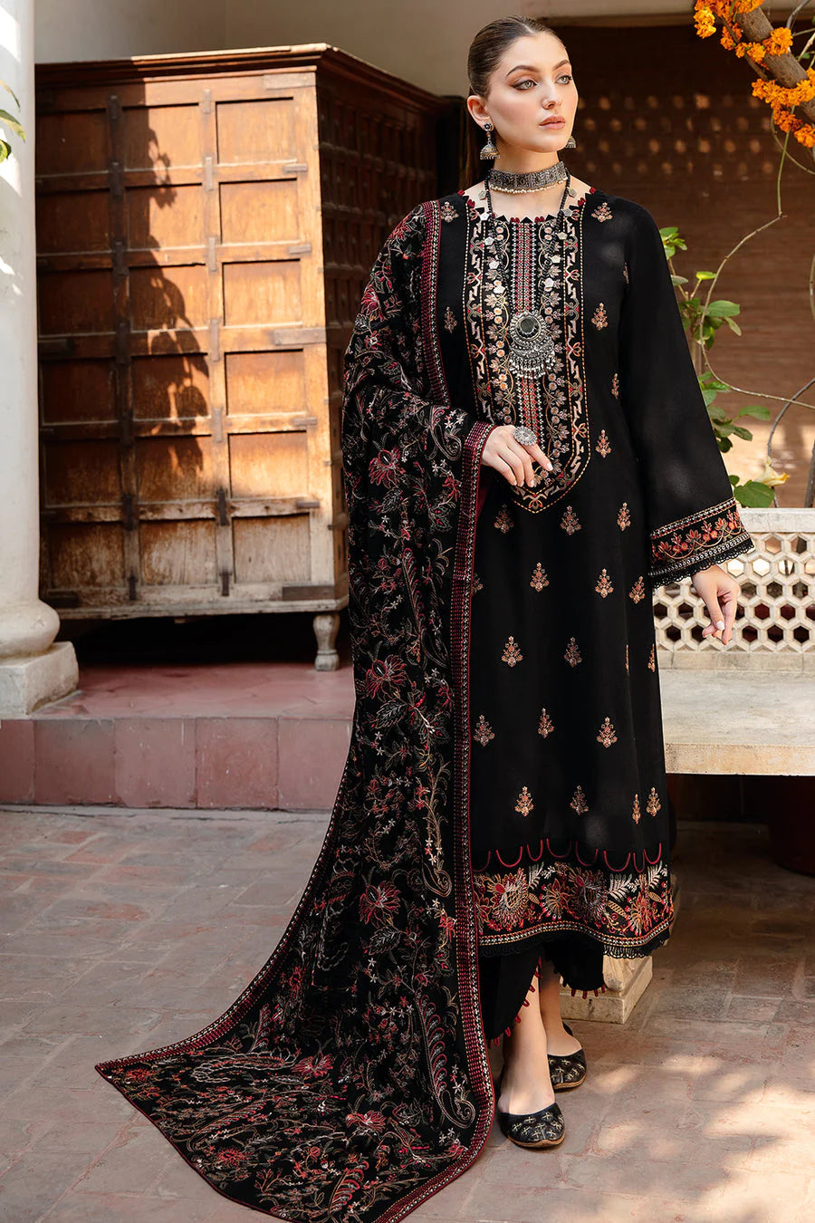 Bareeze Winter Embroidered Dhanak Three Piece Suite -AC0434