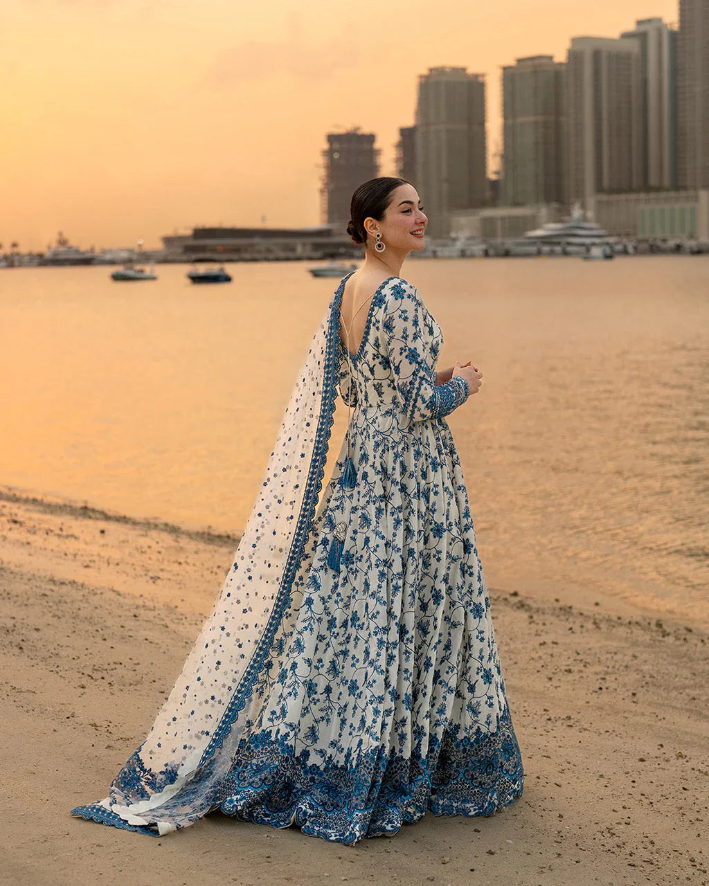 FAIZA SAQLAIN - Summer Frock 3PC Lawn Emb Dress - AC0209