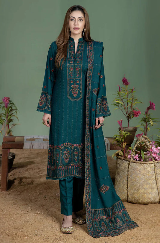 Mohagni Winter 3PC Dhanak Embroidered Suite -AC0675