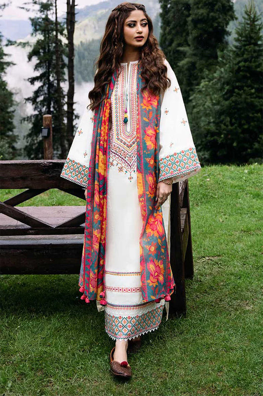 SAPPHIRE Winter 3PC DKHANAK EMBRIDERED Suite -AC0147