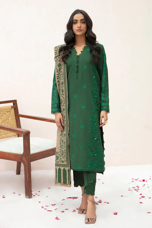 ASLING Winter Dhannak Embroidered 3pc Suite -AC0234