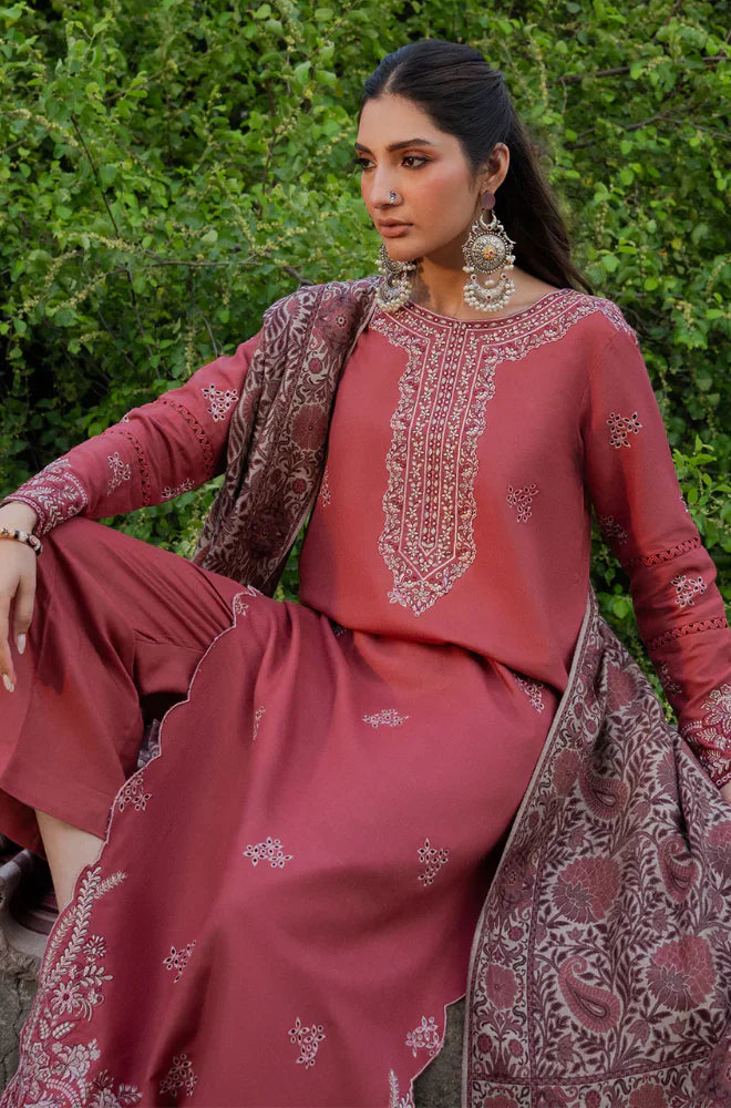 Izel  Winter 3PC Dhanak Embroidered Suit -AC0741