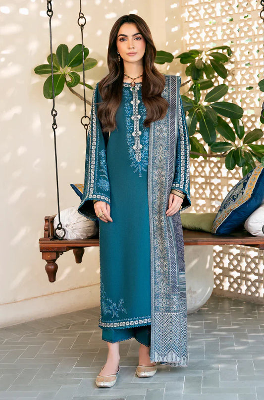 Izel Winter 3PC Dhanak Embroidered Suit -AC0742
