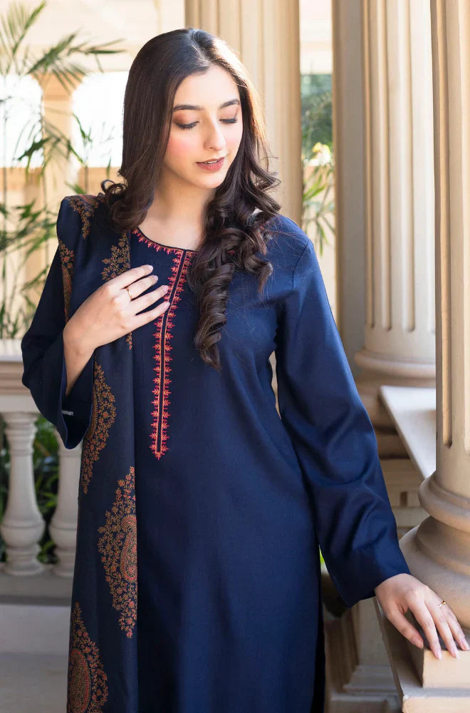 AISLING-Winter 3PC Dhanak Embroidered Suit -AC0722