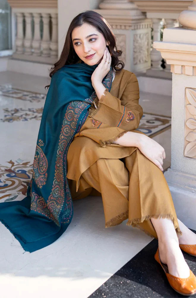 AISLING Winter 3PC Dhanak Embroidered Suite -AC0702