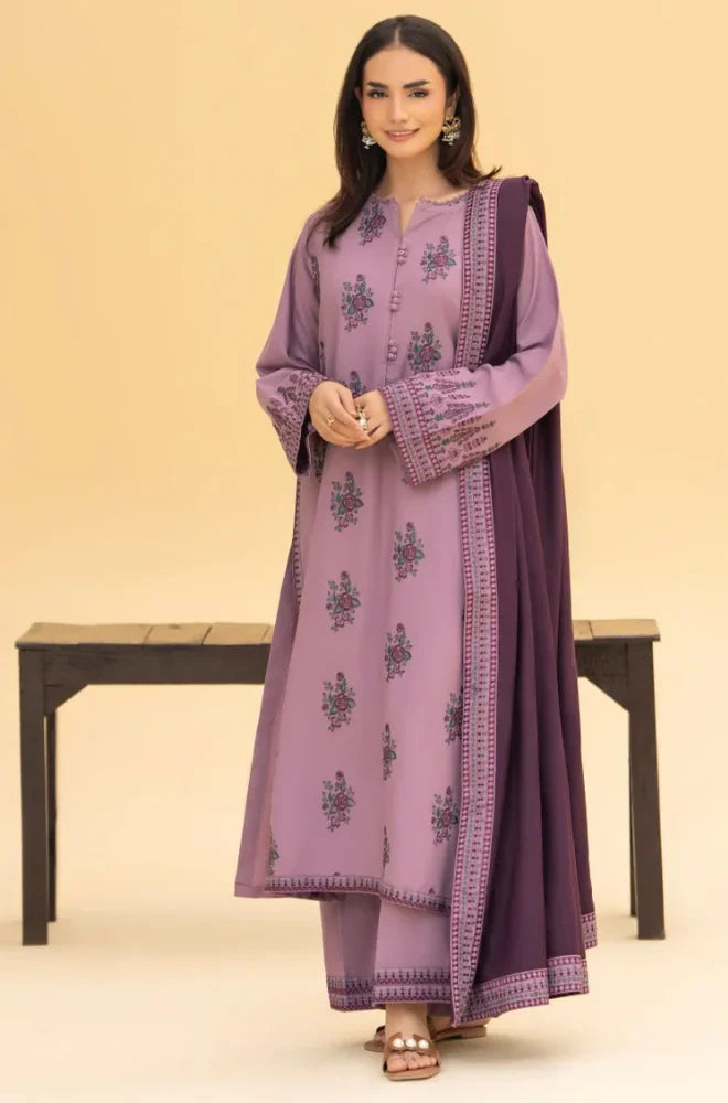 Izel  Winter 3PC Dhanak Embroidered Suit -AC0745