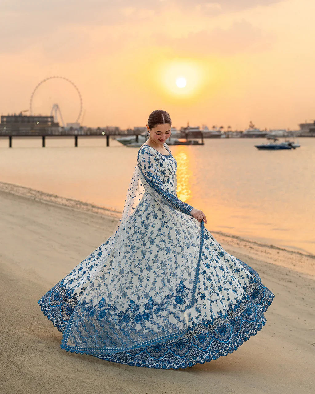 FAIZA SAQLAIN - Summer Frock 3PC Lawn Emb Dress - AC0209