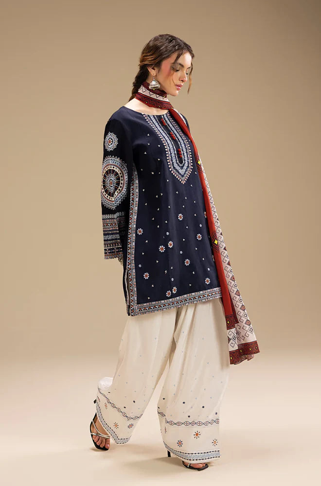 JAZMIN Winter 3PC Dhanak Embroidered Suit (Unstitched) -AC0432