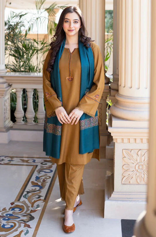 AISLING Winter 3PC Dhanak Embroidered Suite -AC0702