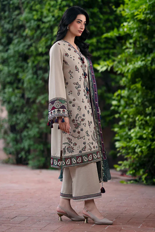 JAZMIN Winter 3PC Dhanak Embroidered Suite -AC067