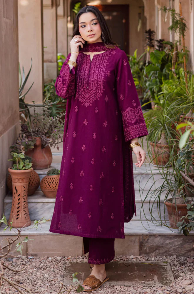 Batik - Summer 3PC Lawn Embroidered Suit - AC029