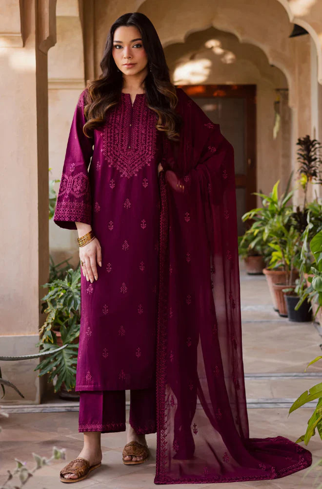 Batik - Summer 3PC Lawn Embroidered Suit - AC029