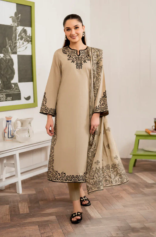 GRANEUT Winter 3PC DHANAK EMBROIDERED Suite -AC0245