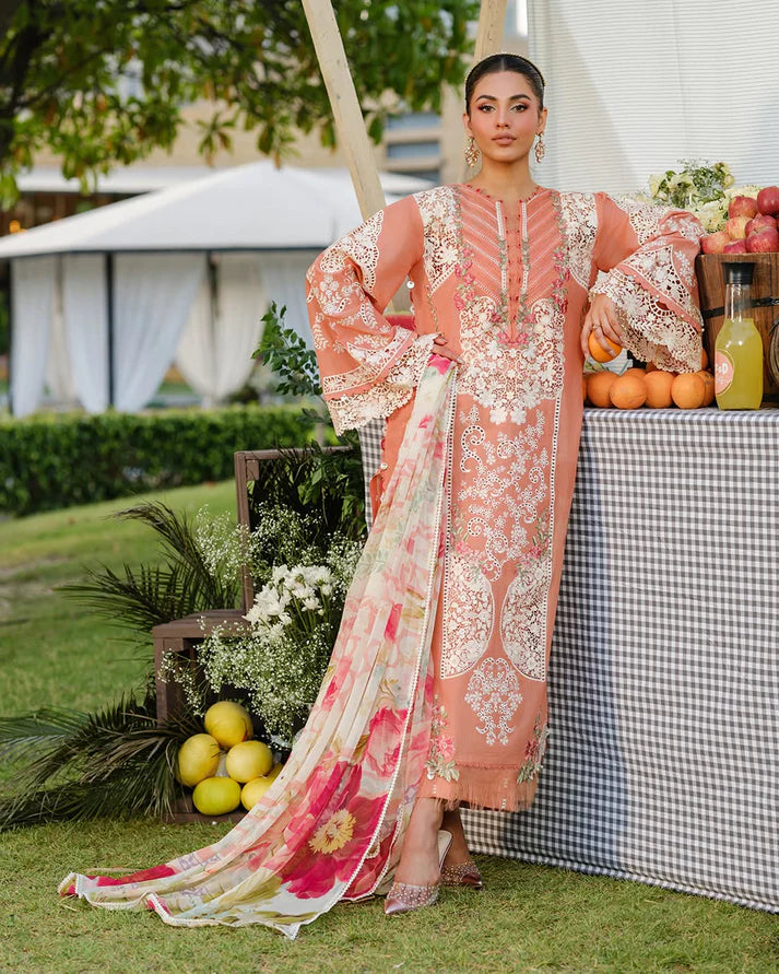 Elaf - Summer 3PC Chikenkari Emb Lawn Suit -AC0320