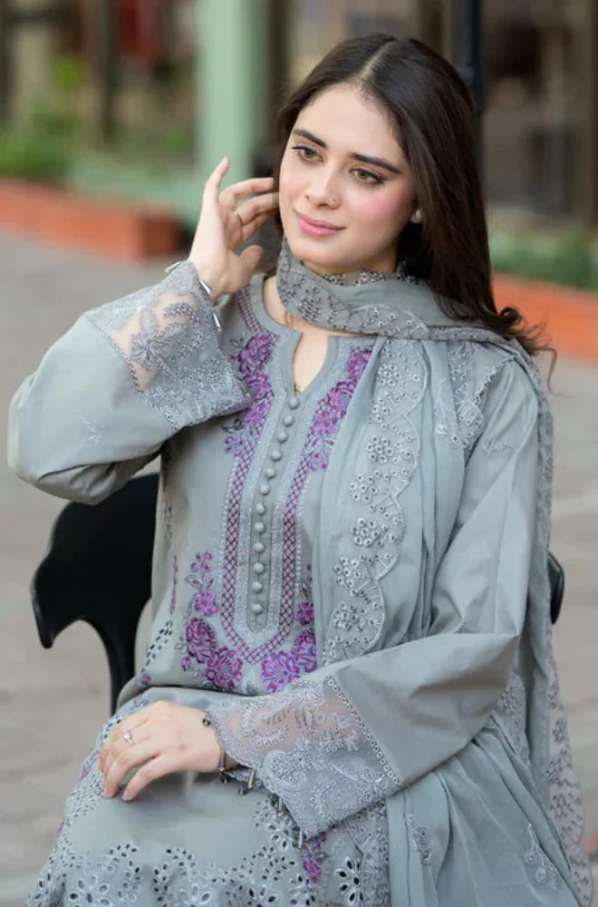 Mushq - Summer 3PC Lawn Embroidered Suit -AC0289