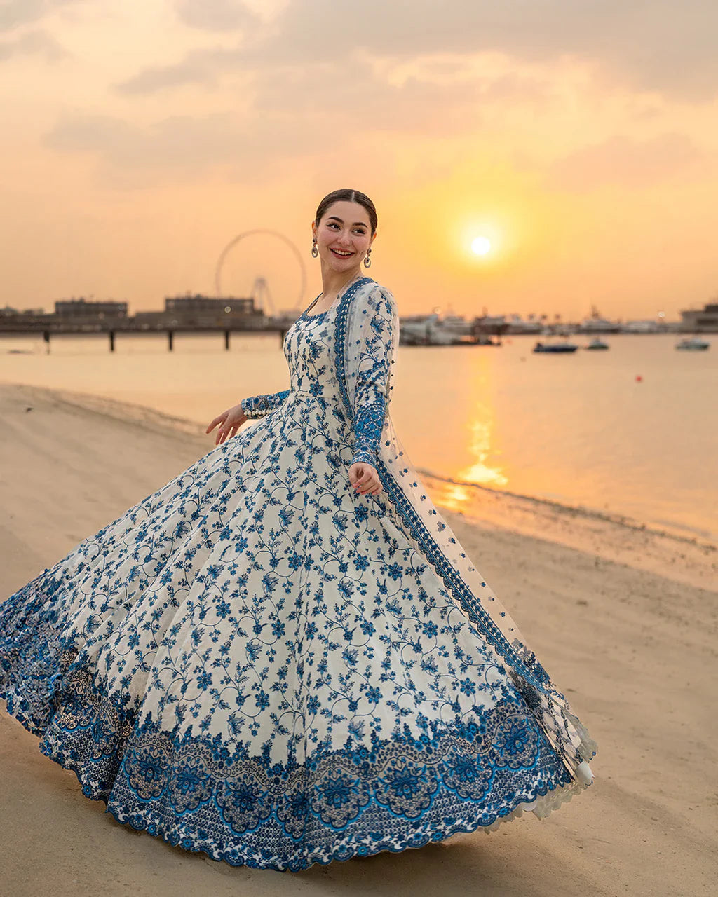 FAIZA SAQLAIN - Summer Frock 3PC Lawn Emb Dress - AC0209