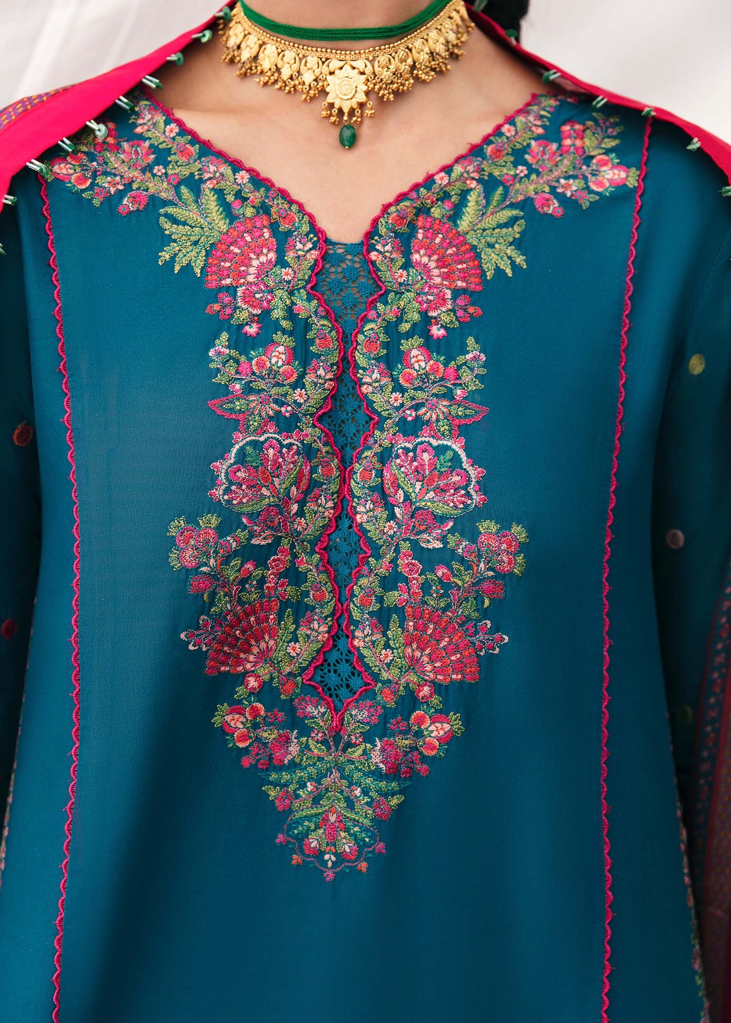 Hussain Rehar Winter 3PC Dhanak Embroidered Suit -AC0739