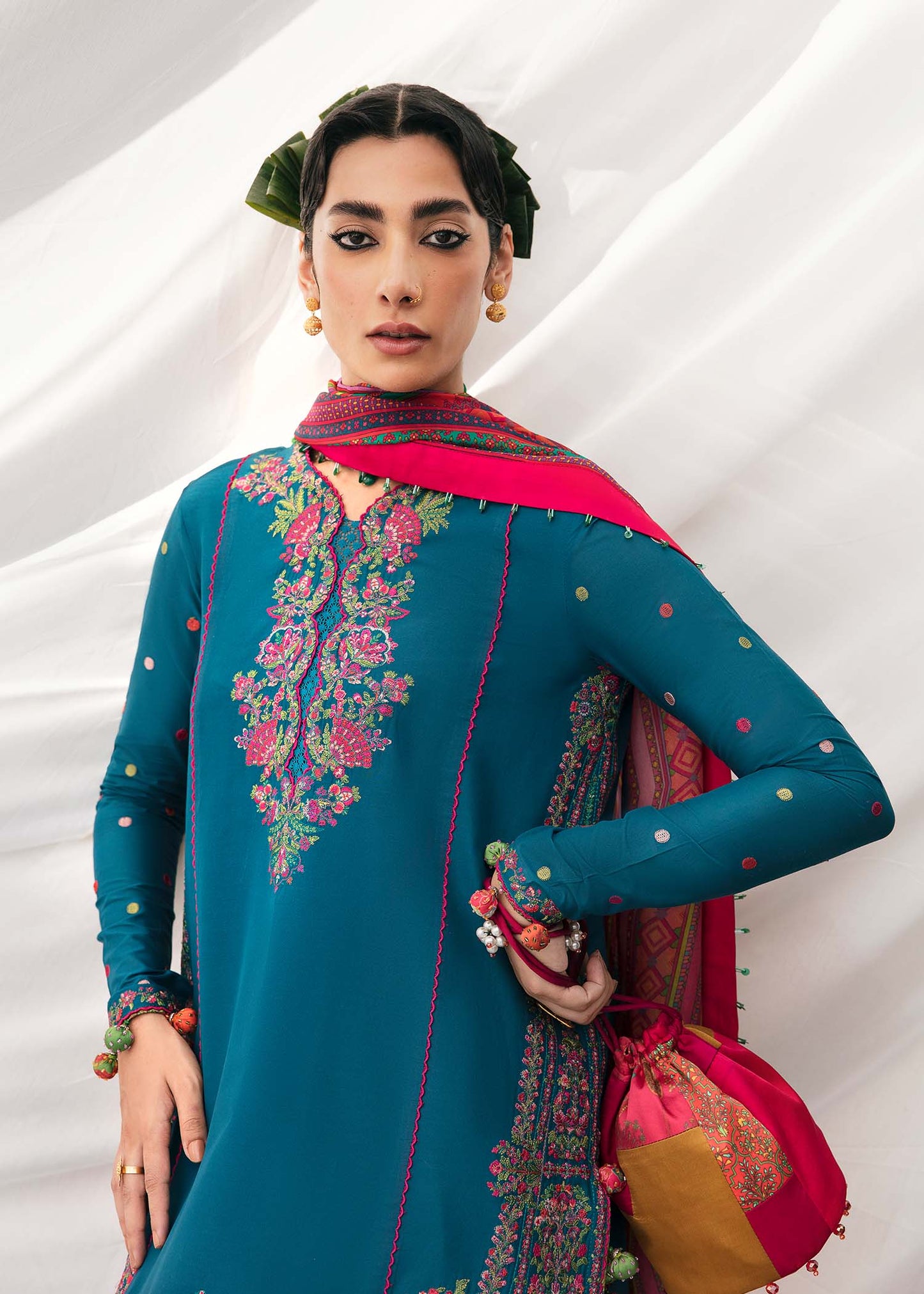 Hussain Rehar Winter 3PC Dhanak Embroidered Suit -AC0739