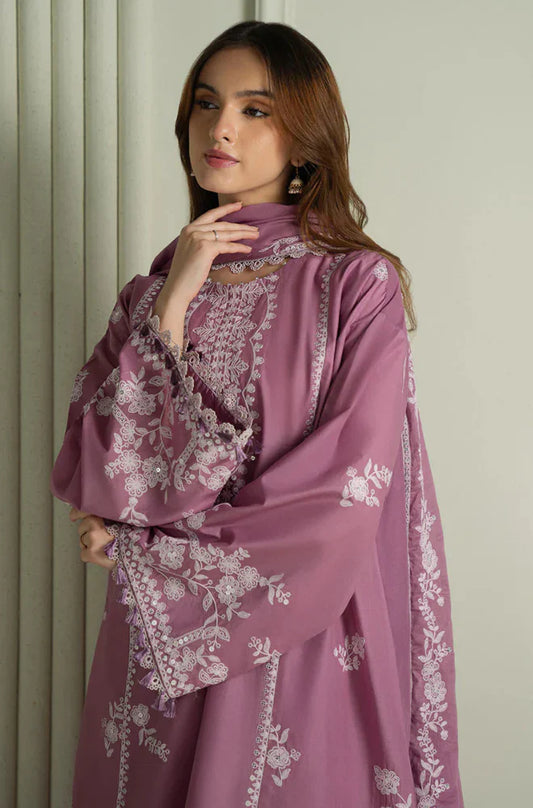 CROSS STITCH Winter 3PC Dhanak Embroidered Suite -AC0712