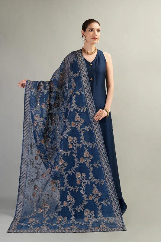 BREEZE Winter Unstitched 3pc Full Embbroidered Dhanak Suite -AC0542