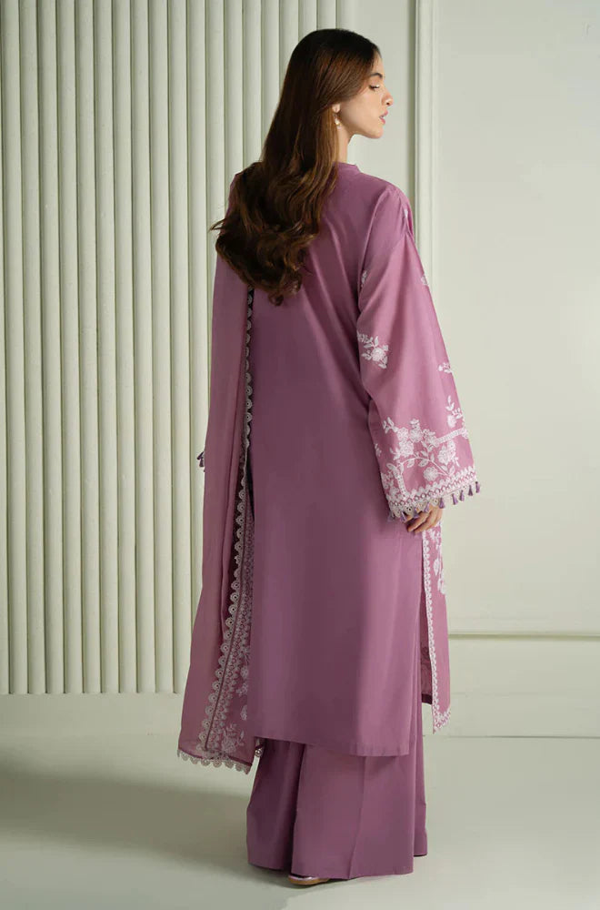 CROSS STITCH Winter 3PC Dhanak Embroidered Suite -AC0712