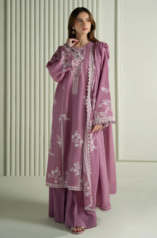 CROSS STITCH Winter 3PC Dhanak Embroidered Suite -AC0712