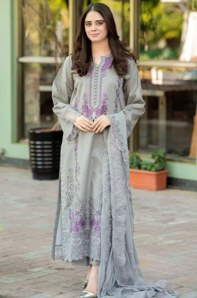 Mushq - Summer 3PC Lawn Embroidered Suit -AC0289