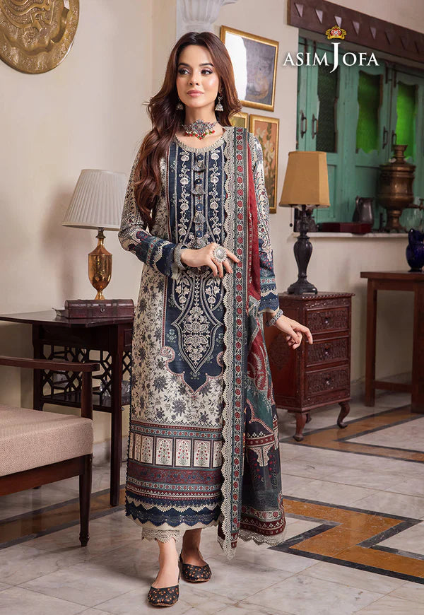 Asim Jofa - Summer 3PC Lawn Digital Print Dress -AC0270