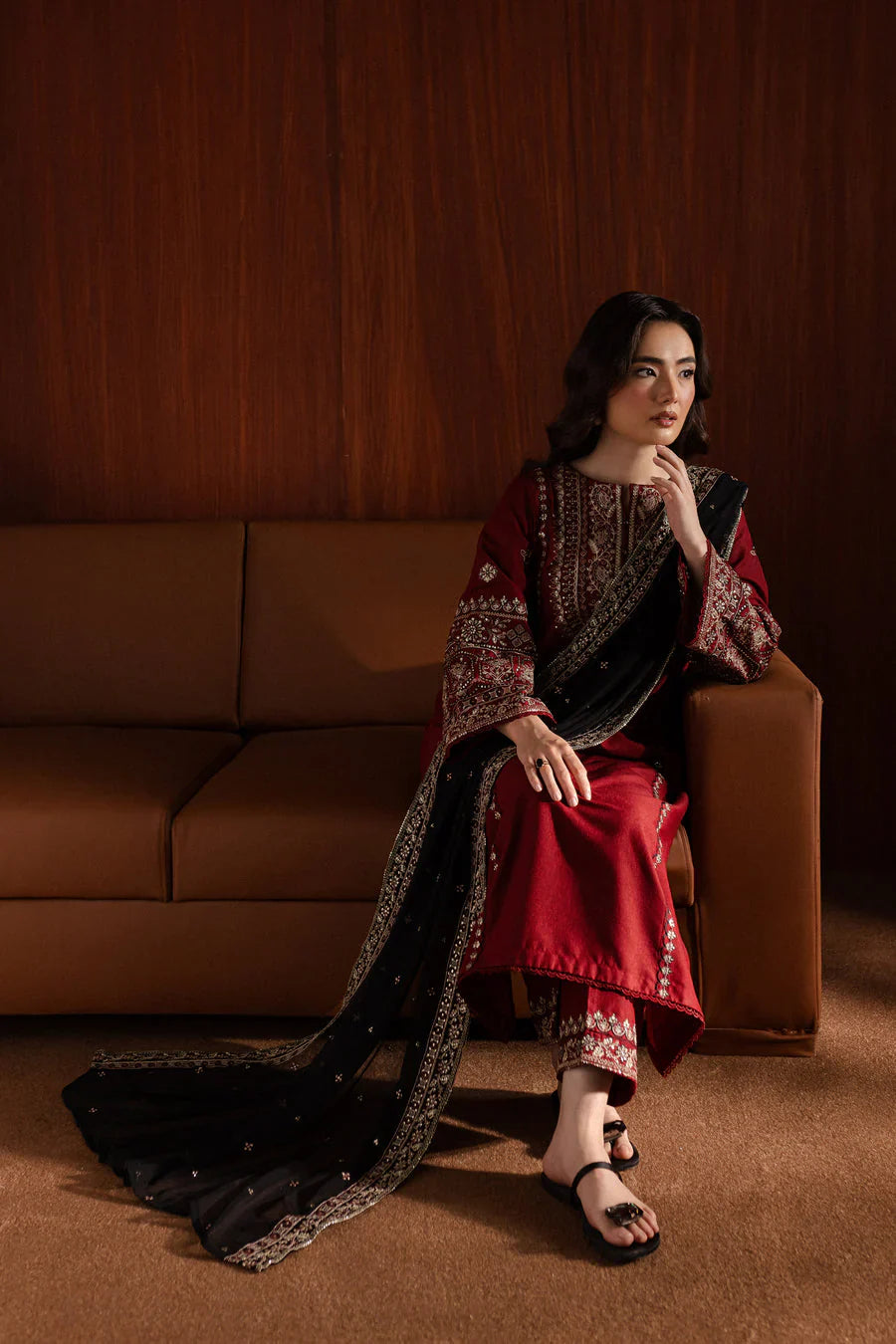 BATIK Winter 3PC Dhanak Embroidered Suite -AC0705