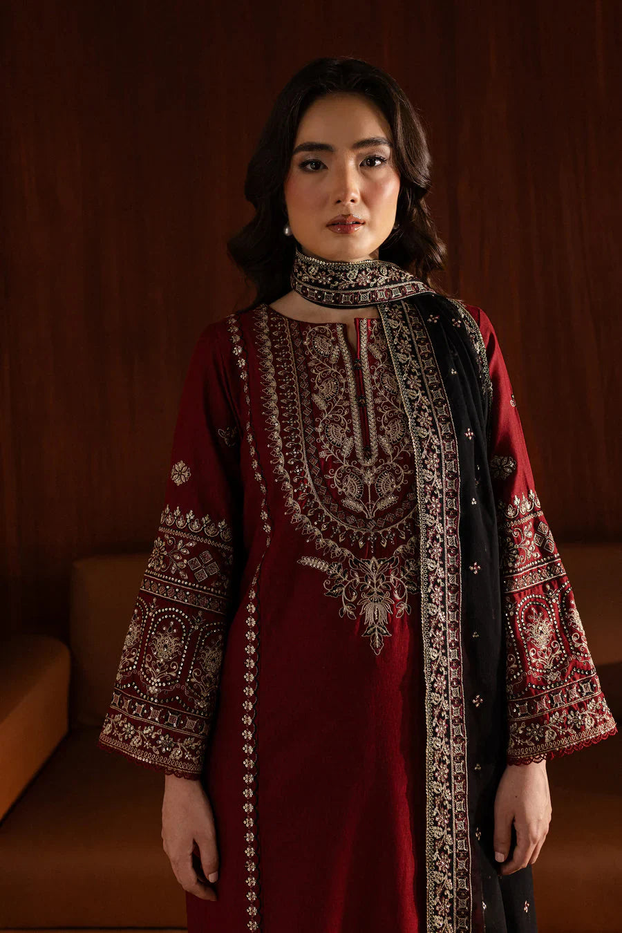BATIK Winter 3PC Dhanak Embroidered Suite -AC0705