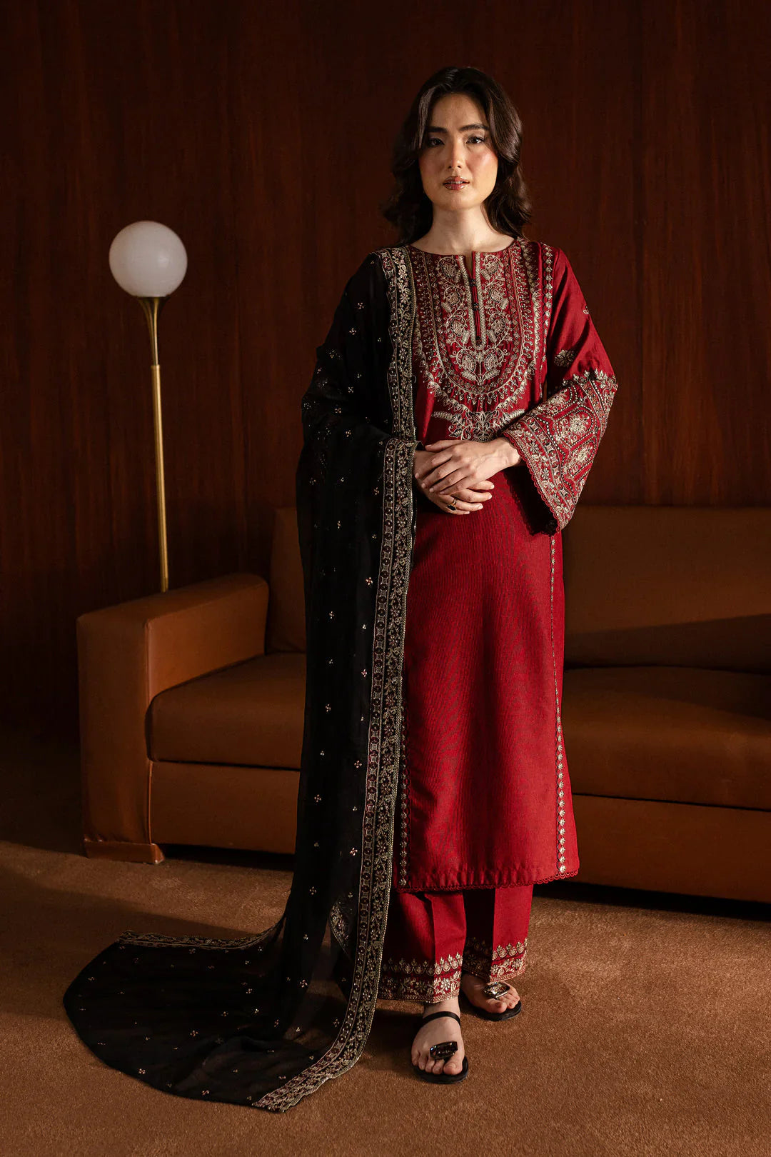 BATIK Winter 3PC Dhanak Embroidered Suite -AC0705