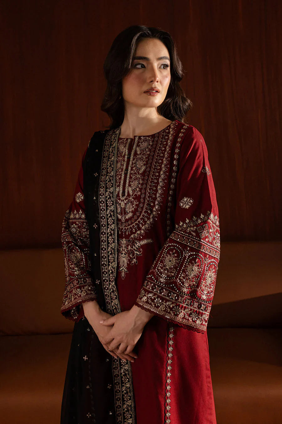 BATIK Winter 3PC Dhanak Embroidered Suite -AC0705