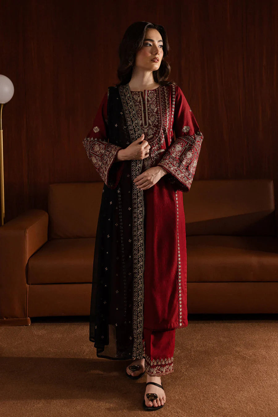 BATIK Winter 3PC Dhanak Embroidered Suite -AC0705