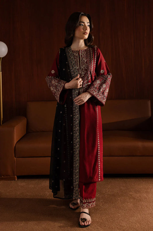 BATIK Winter 3PC Dhanak Embroidered Suite -AC0705