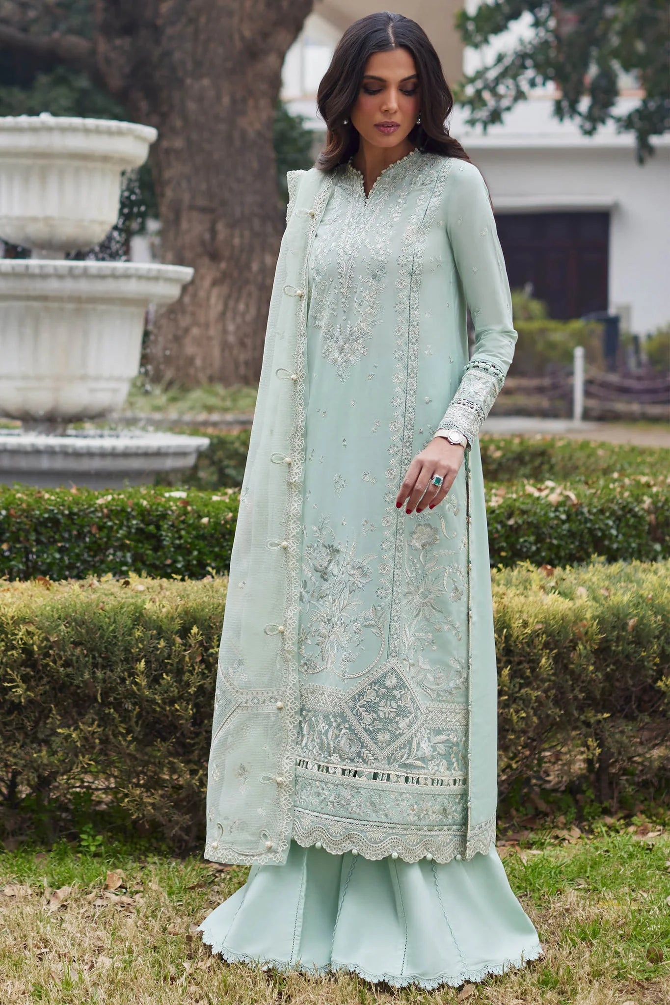 ELAN - Summer 3PC Emb Luxury Lawn Suit -AC4021
