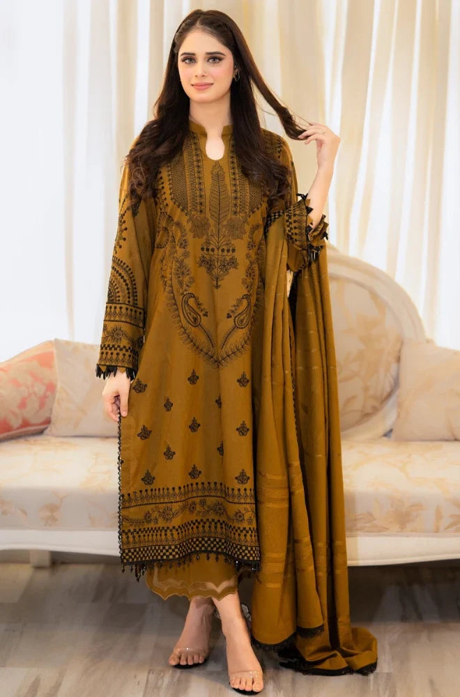 URGE Winter 3PC Dhanak Embroidered Suite -AC0908