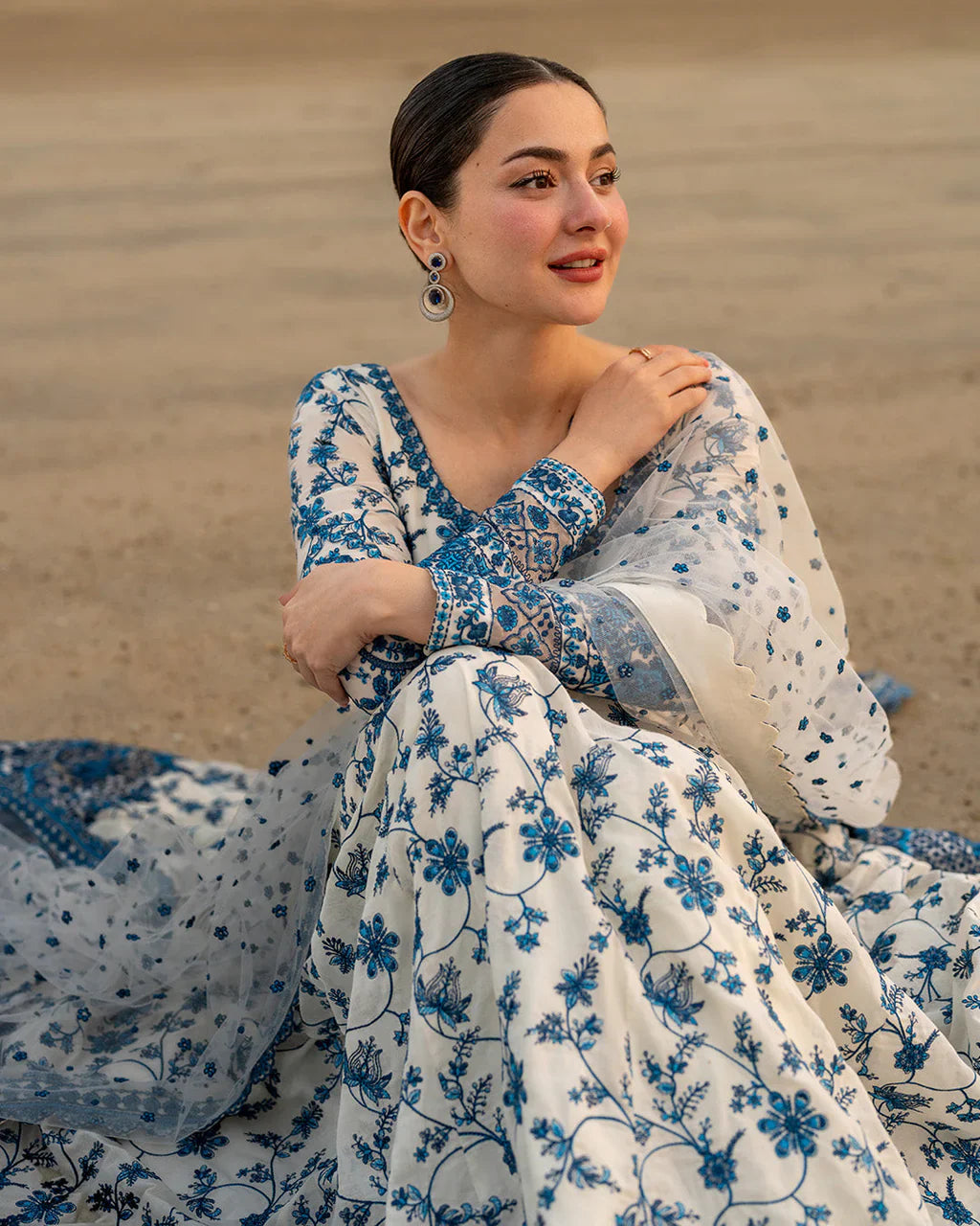 FAIZA SAQLAIN - Summer Frock 3PC Lawn Emb Dress - AC0209