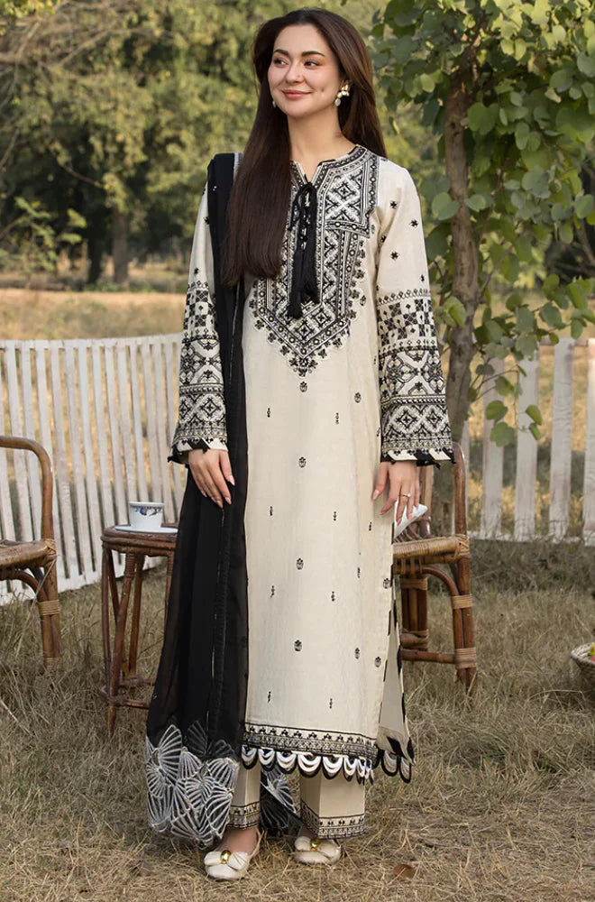 Allys Winter 3PC Dhanak Embroidered Suit -AC0735