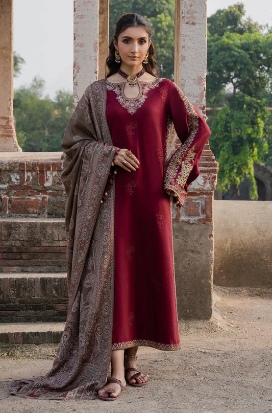 Izel Winter 3PC Dhanak Embroidered Suit -AC0744