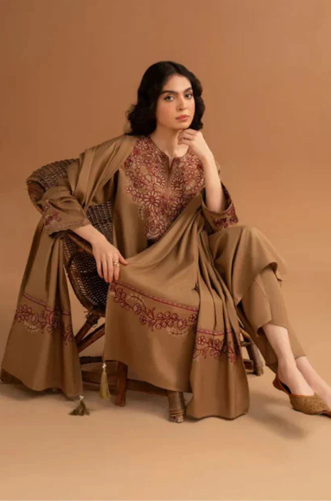 PEZWAN Winter 3PC Dhanak Embroidered Suite -AC0715