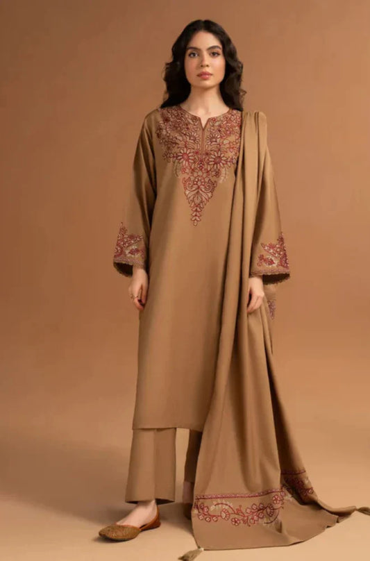 PEZWAN Winter 3PC Dhanak Embroidered Suite -AC0715