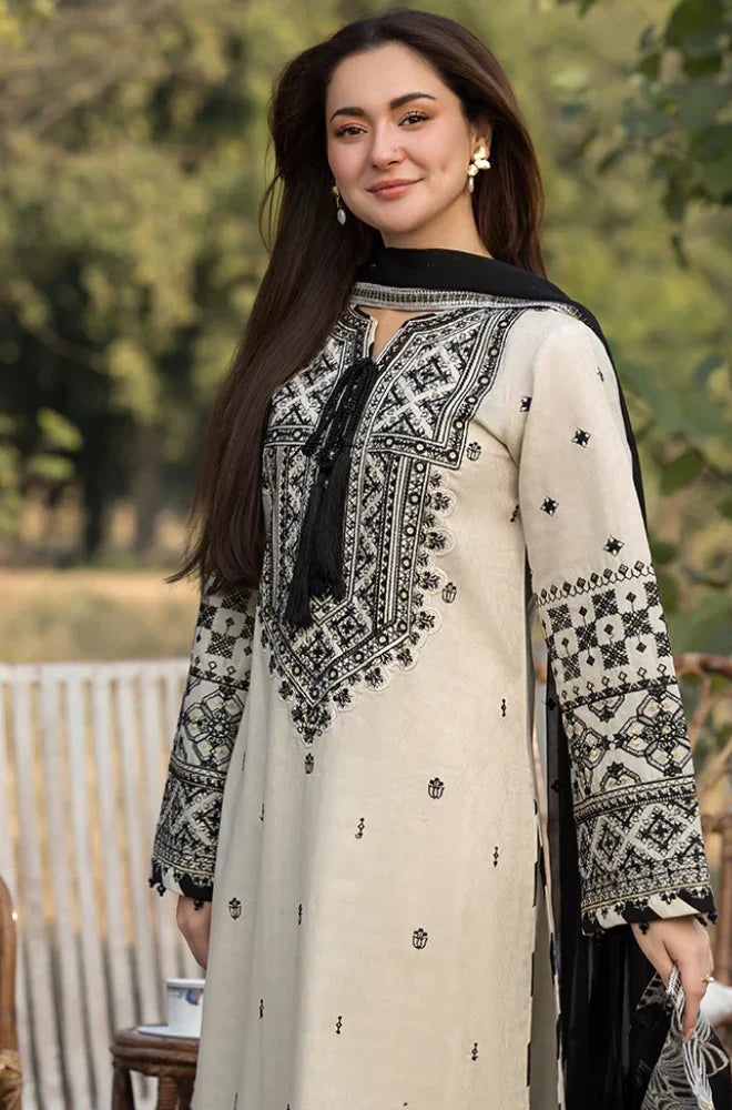 Allys Winter 3PC Dhanak Embroidered Suit -AC0735